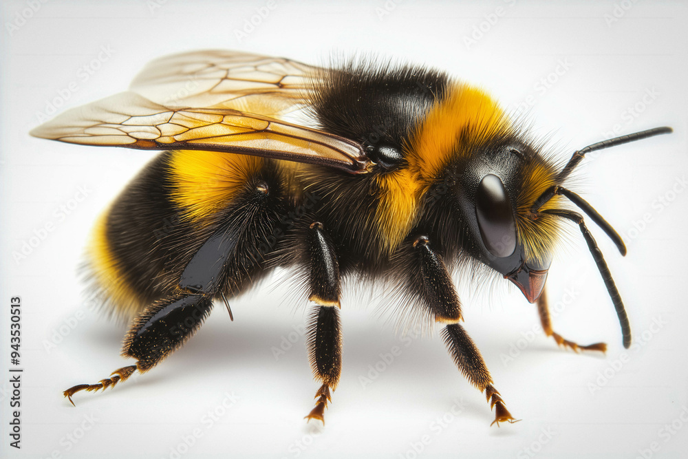 Bumble Bee On White Background Bumble Bee On White Background