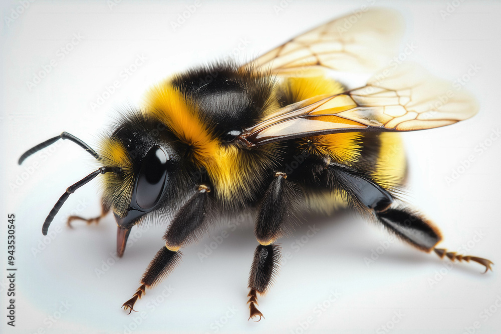 Bumble Bee On White Background Bumble Bee On White Background