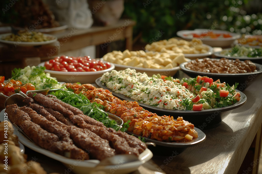 Palestinian Food, Served On A Table