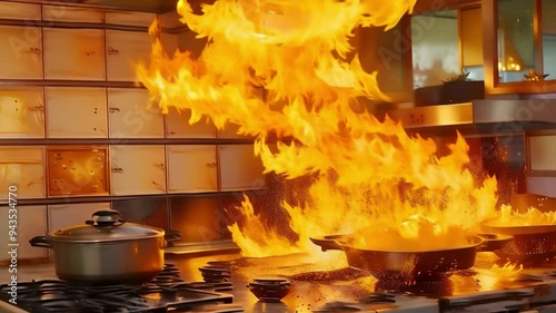fire in the kitchen ,generative ai