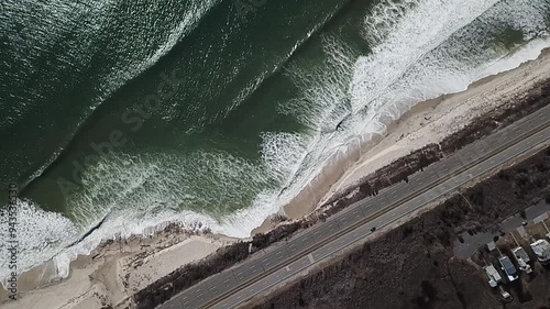 Coastal Erosion Threatens Ocean Parkway: Aerial View at Gilgo Beach photo