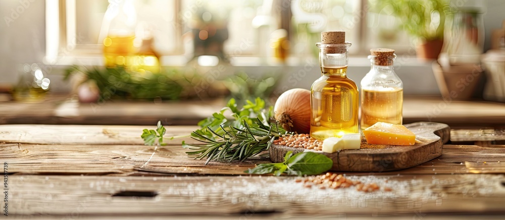 A selection of fresh products on a wooden table perfect for promoting gut health Ideal for adding text with a copy space image A selection of fresh products on a wooden table perfect for promoting gut health Ideal for adding text with a copy space image