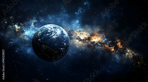 A close-up view of planet E...