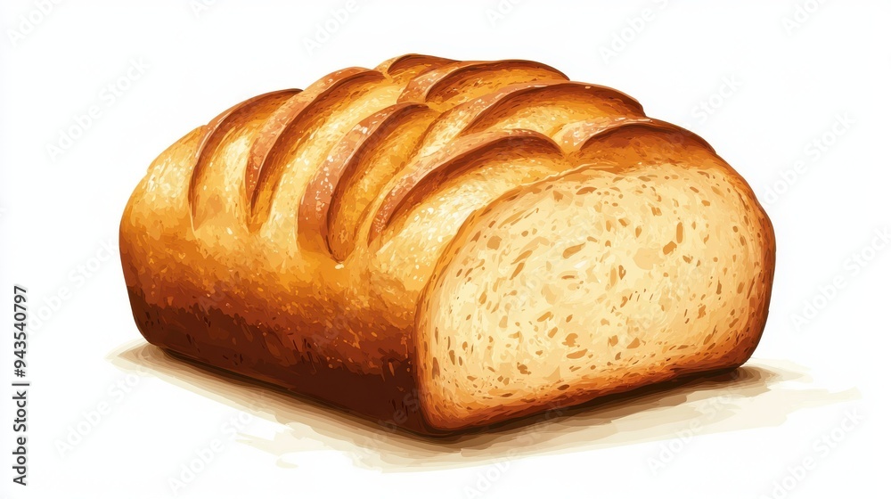 A glutenfree bread loaf, bakery element, realistic style, healthy option, isolated on white background A glutenfree bread loaf, bakery element, realistic style, healthy option, isolated on white background