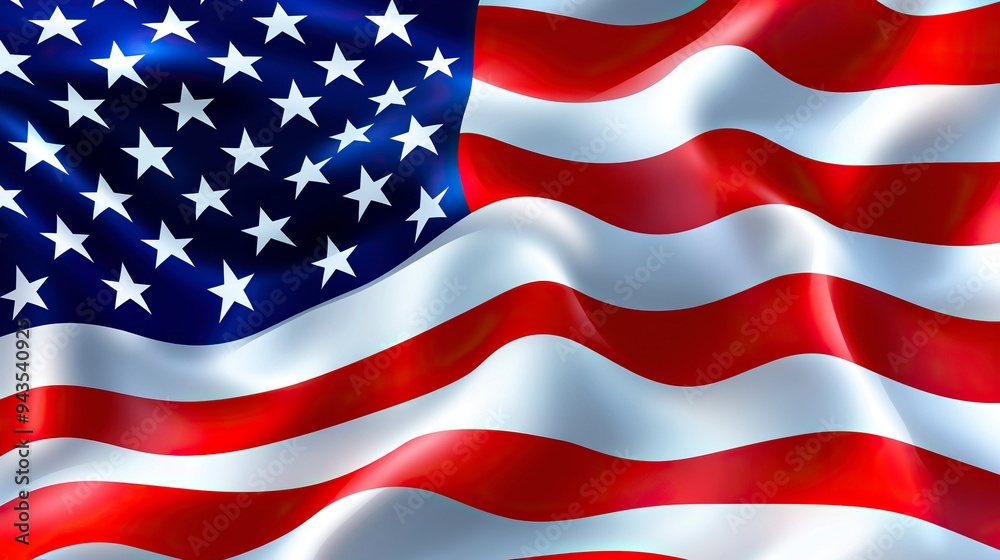 Memorial day background with national flag of United States. National holiday of the USA. Vector illustration. generative ai