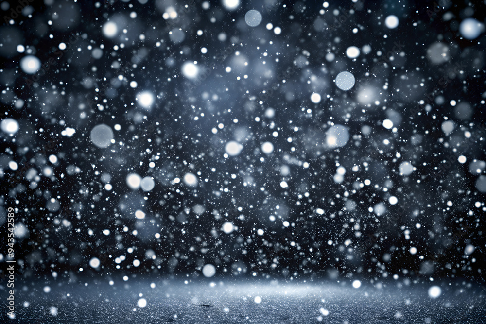 Snow flakes flying on black background. Snow flakes flying on black background.