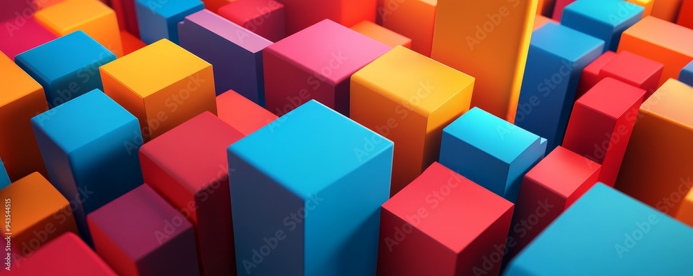 Abstract background of colorful cubes. Abstract background of colorful cubes.