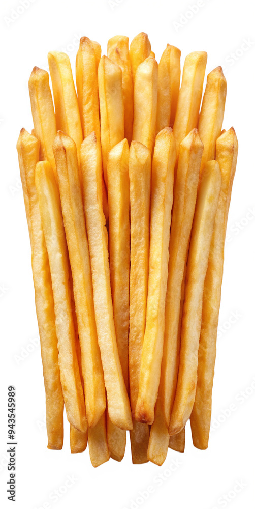Closeup of French fries, isolated on white background. Closeup of French fries, isolated on white background.