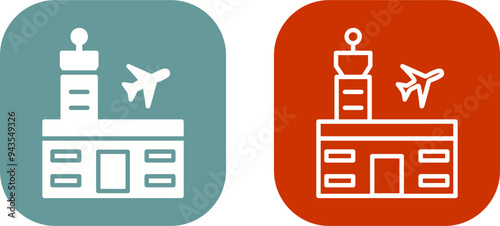 Airport Building Vector Icon