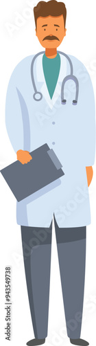 Medical professional is holding a patient chart, ready to provide care