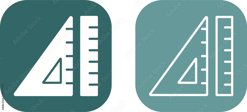 Set Square Vector Icon