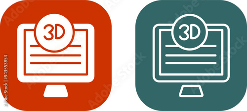 3D Quality Screen Vector Icon