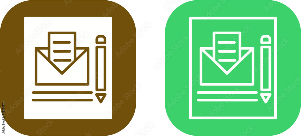 Mail Edit Vector Icon Mail Edit Vector Icon