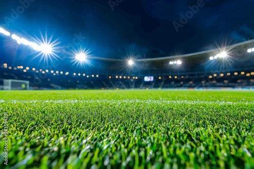 An arena for a football match, with spotlights illuminating the field. A golf background, along with grass fields for a championship match.