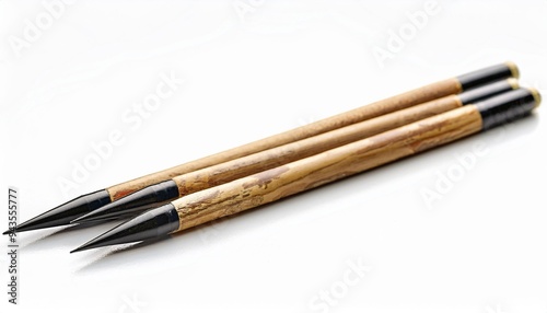 traditional calligraphy pencils isolated in white background