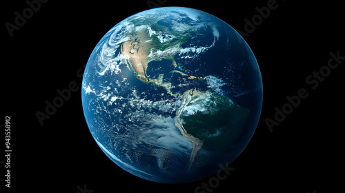 A detailed image of Earth w...
