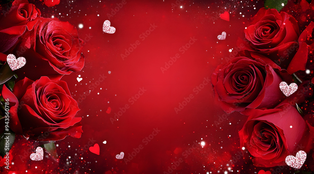 Red Roses Framed by Heart Shapes and White Sparkles on a Romantic Background, Capturing the Essence of Love, Passion, and Romance in a Visually Striking Composition, Perfect for Illustrating Themes of Red Roses Framed by Heart Shapes and White Sparkles on a Romantic Background, Capturing the Essence of Love, Passion, and Romance in a Visually Striking Composition, Perfect for Illustrating Themes of