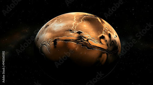 A detailed view of a rocky,...