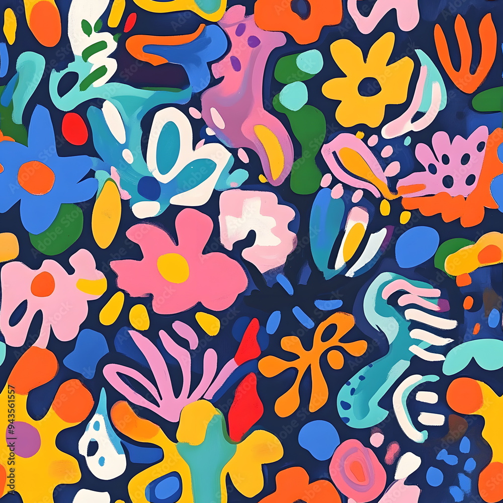 floral and leaf seamless patterns in doodle-style tile designs with graphic format. floral and leaf seamless patterns in doodle-style tile designs with graphic format.