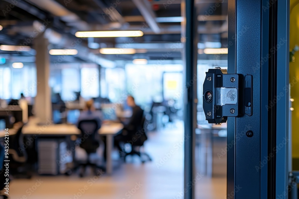 Fototapeta premium Machine for electronic access control of doors. Machine for scanning fingerprints.