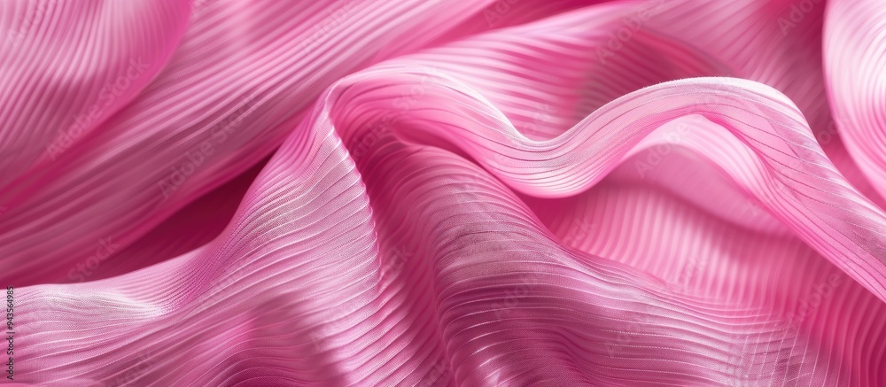 Pink fabric with a striped design is displayed in a close up image with copy space Pink fabric with a striped design is displayed in a close up image with copy space