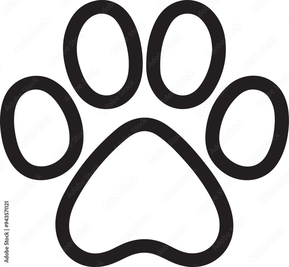 Illustration of a cat paw. Illustration of a cat paw.