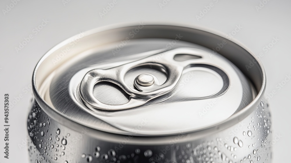 Aluminum can with beverage, close-up, isolated on white backdrop. Aluminum can with beverage, close-up, isolated on white backdrop.