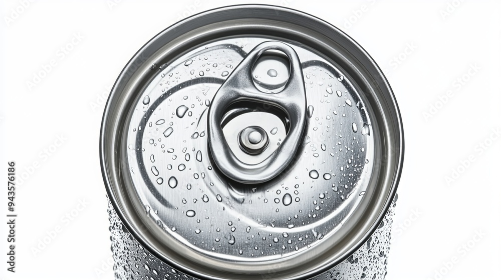 Aluminum can with beverage, close-up, isolated on white backdrop. Aluminum can with beverage, close-up, isolated on white backdrop.