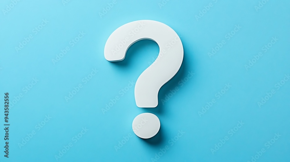 An image depicting a question mark with a speech bubble on a blue background, suggesting a question or inquiry. The question mark is often used to express uncertainty An image depicting a question mark with a speech bubble on a blue background, suggesting a question or inquiry. The question mark is often used to express uncertainty
