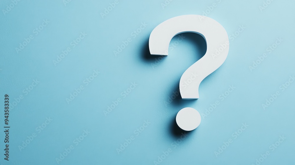An image depicting a question mark with a speech bubble on a blue background, suggesting a question or inquiry. The question mark is often used to express uncertainty An image depicting a question mark with a speech bubble on a blue background, suggesting a question or inquiry. The question mark is often used to express uncertainty