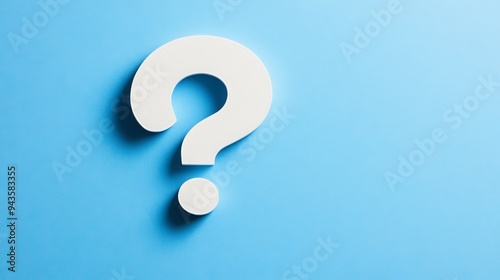 An image depicting a question mark with a speech bubble on a blue background, suggesting a question or inquiry. The question mark is often used to express uncertainty