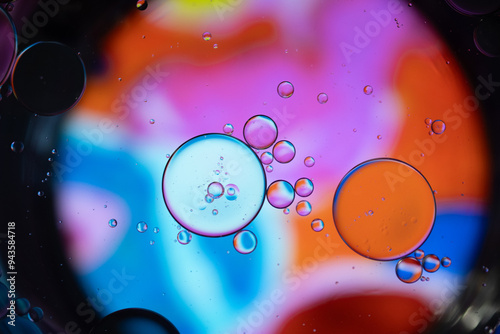 background with clear blue bubble