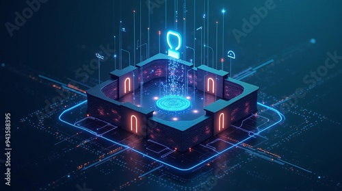 Wallpaper Mural Quantum Computing Chip: Futuristic Processor Technology for Advanced Data Processing and Artificial Intelligence Applications Torontodigital.ca