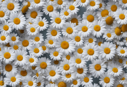 Beautiful many coloured blooming daisy or chamomile flowers set isolated on transparent background