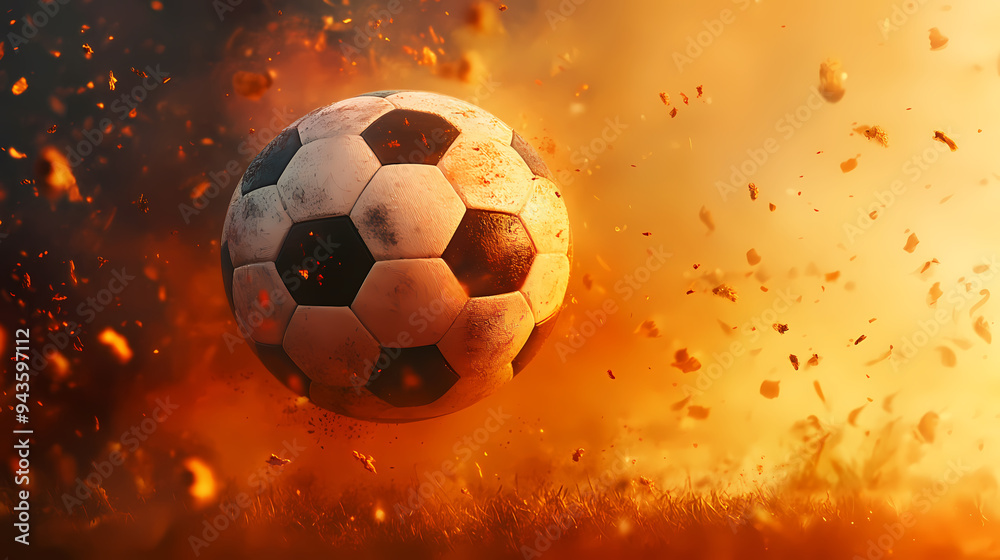 Naklejka premium Abstract football illustration