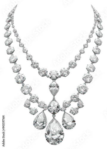 PNG Elegant diamond necklace jewelry piece