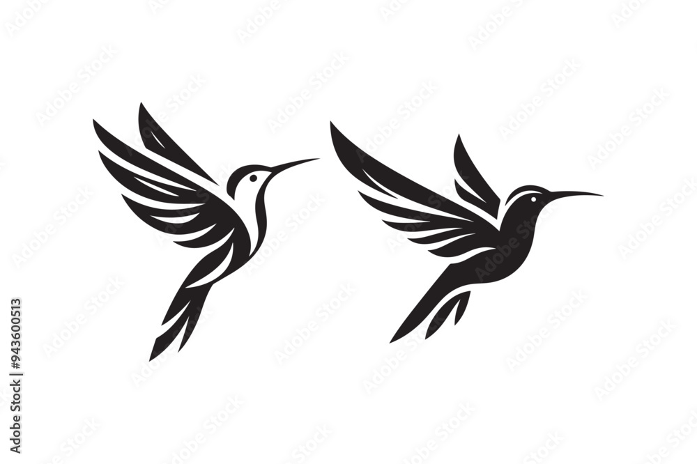 Hummingbird silhouette vector illustration Hummingbird silhouette vector illustration