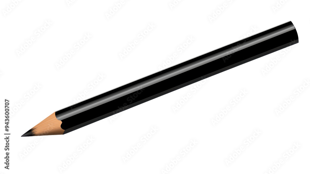 A sleek black pencil with a sharpened tip, ideal for sketching, writing, and artistic creations. Perfect for any creative project. Isolated on transparent background. A sleek black pencil with a sharpened tip, ideal for sketching, writing, and artistic creations. Perfect for any creative project. Isolated on transparent background.