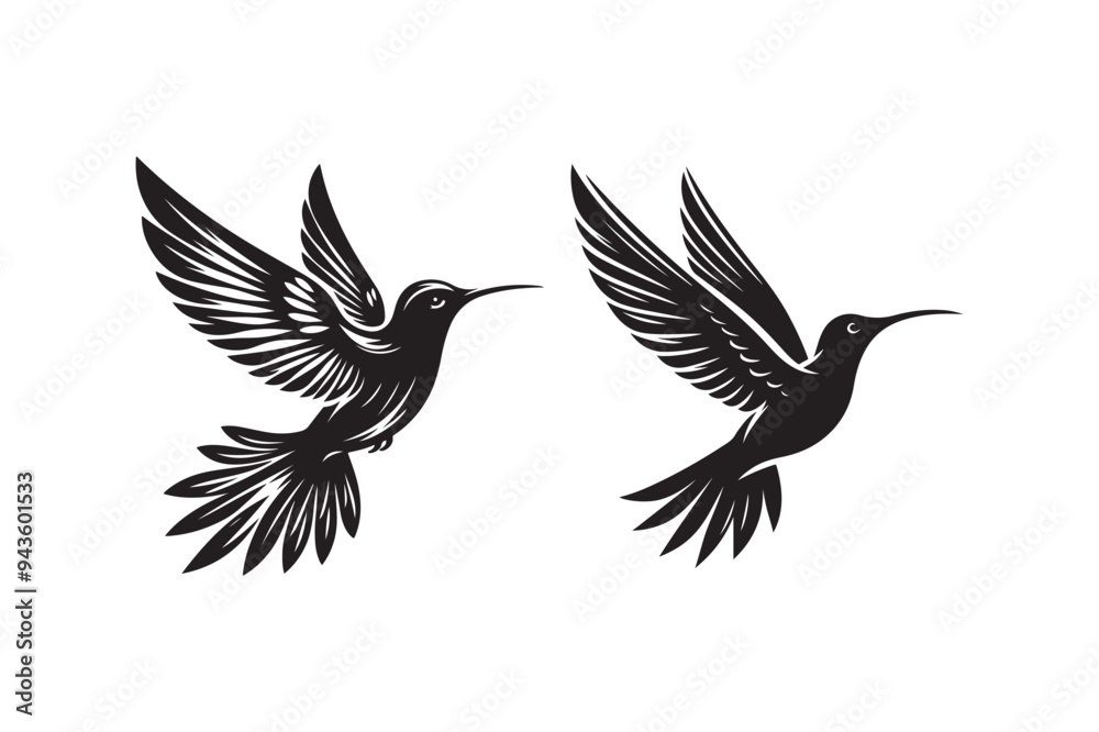 Hummingbird silhouette vector illustration Hummingbird silhouette vector illustration