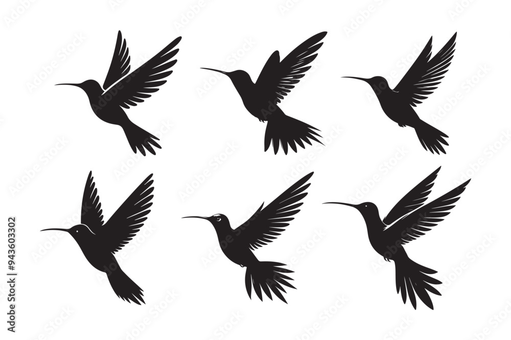 Hummingbird silhouette vector illustration Hummingbird silhouette vector illustration