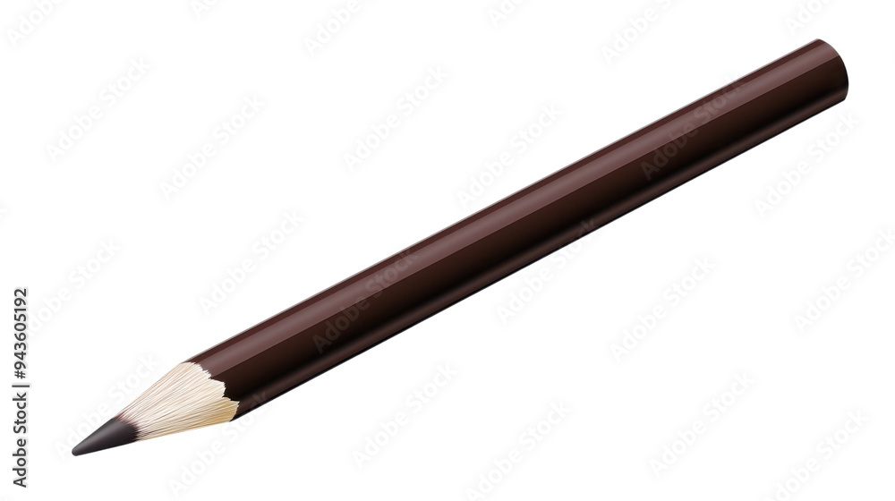 Brown pencil placed on a white background, perfect for art or writing projects, showcasing its sleek design and sharp tip. Isolated on transparent background. Brown pencil placed on a white background, perfect for art or writing projects, showcasing its sleek design and sharp tip. Isolated on transparent background.
