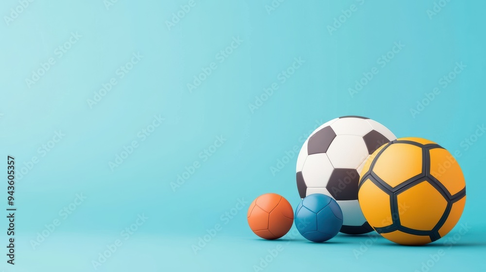 Naklejka premium Popular sports flat design side view athletic activities theme animation vivid