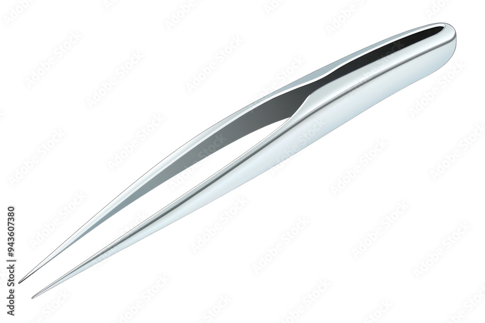 Sleek stainless steel tweezers designed for precision and accuracy in various tasks, ideal for beauty and crafting applications. Isolated on transparent background. Sleek stainless steel tweezers designed for precision and accuracy in various tasks, ideal for beauty and crafting applications. Isolated on transparent background.