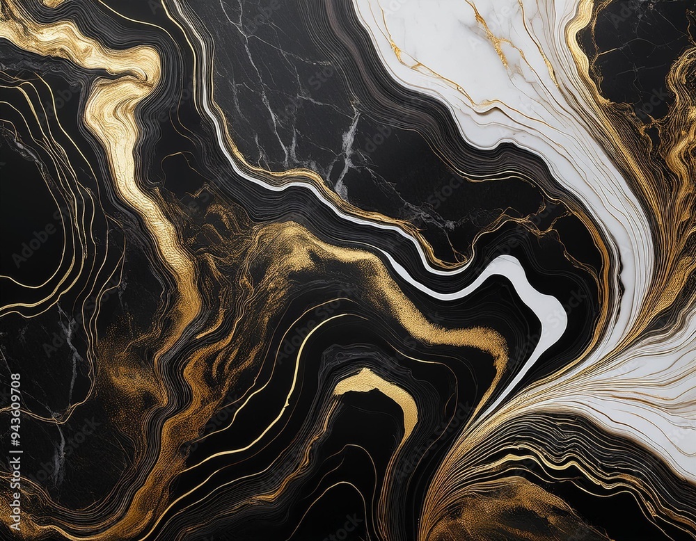 Elegant Swirls of Gold and Black, An Abstract Marble Texture Showcasing Luxurious and Dynamic Patterns Elegant Swirls of Gold and Black, An Abstract Marble Texture Showcasing Luxurious and Dynamic Patterns