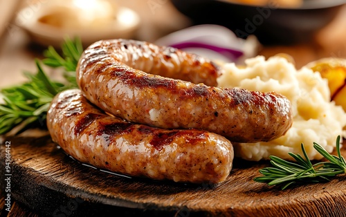 A shot of a Cumberland sausage ring photo