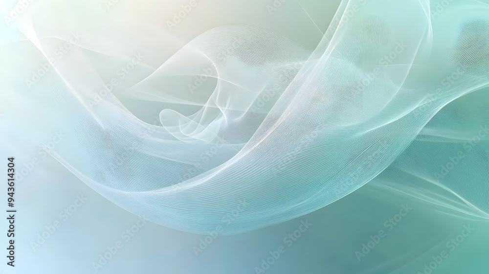 Fototapeta premium Ethereal Pastel Waves - Captivating Abstract Fluid Motion Wallpaper