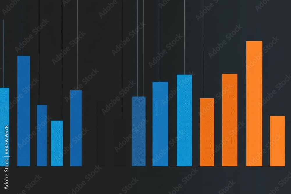 Abstract neon light curved orange and blue on dark blue background. You can use for ad, poster, template, business presentation. Vector illustration Abstract neon light curved orange and blue on dark blue background. You can use for ad, poster, template, business presentation. Vector illustration