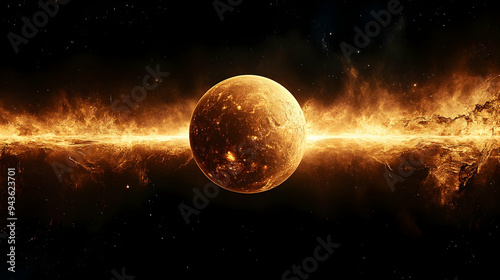 A fiery planet in the cosmo...