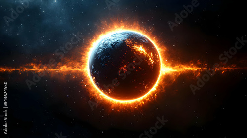 A fiery planet in the vastn...
