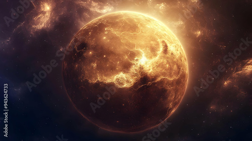 A fiery planet in the vastn...
